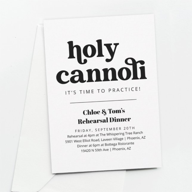 Invitación Cena divertida y sagrada de Cannoli (Subido por el creador)