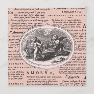 Invitación Cena El día de San Valentín Danza Vintage Cupidos