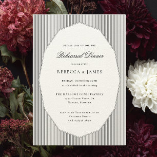 Invitación Cena elegante clásica de Boda formal