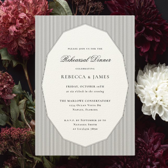 Invitación Cena elegante clásica de Boda formal (Subido por el creador)