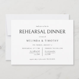 Invitación Cena elegante clásica de Boda formal