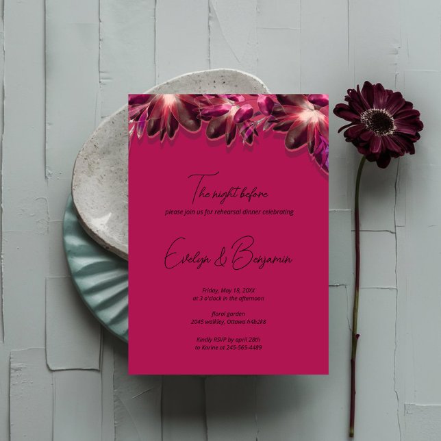 Invitación Cena elegante con aroma borgoñona (Subido por el creador)