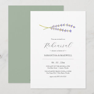 Invitación Cena elegante con flores de lavanda
