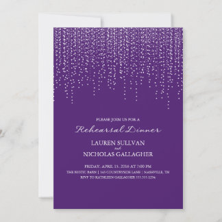 Invitación Cena elegante con luces colgantes