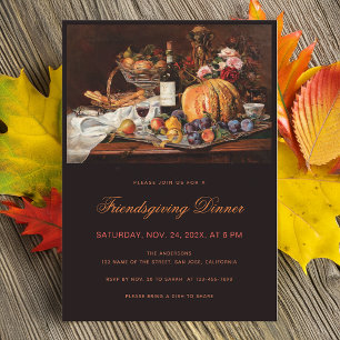 Invitación Cena elegante de Acción de Gracias de amigos Calab