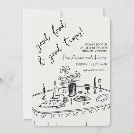 Invitación Cena elegante de Acción de Gracias rústica