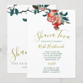 Invitación Cena elegante de Año Nuevo Rosh Hashanah Granada