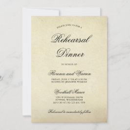Invitación Cena elegante de estilo victoriano de época beige