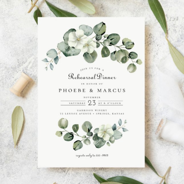 Invitación Cena elegante de Eucalyptus Arch Greeneration (Subido por el creador)
