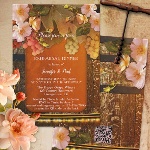 Invitación Cena elegante de invierno o de viñedos