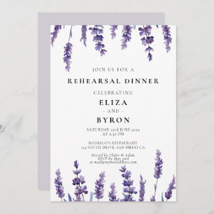 Invitación Cena elegante de lavanda floral