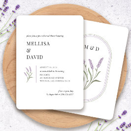 Invitación Cena elegante de Lavanda Floral