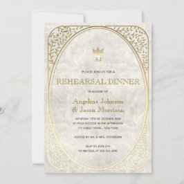 Invitación Cena elegante de prueba de oro