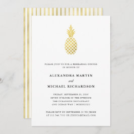 Invitación Cena elegante de prueba de piña dorada