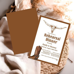 Invitación Cena elegante de vaqueros occidentales