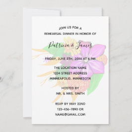Invitación Cena elegante, mágica y audaz de ensayo floral