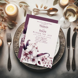 Invitación Cena elegante para el ensayo orquídea