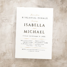 Invitación Cena elegante y elegante sencilla y elegante