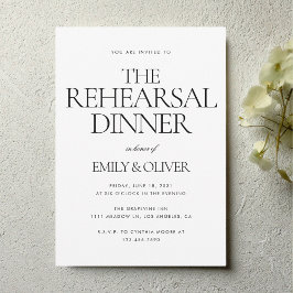 Invitación Cena elegante y moderna de Boda