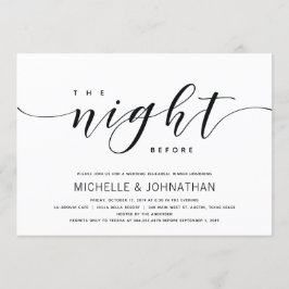Invitación Cena elegante y moderna de ensayo de bodas invita 