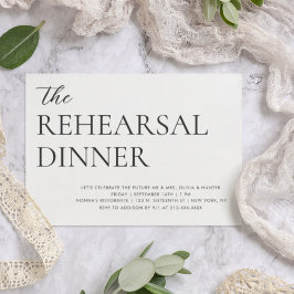Invitación Cena elegante y sencilla de ensayo