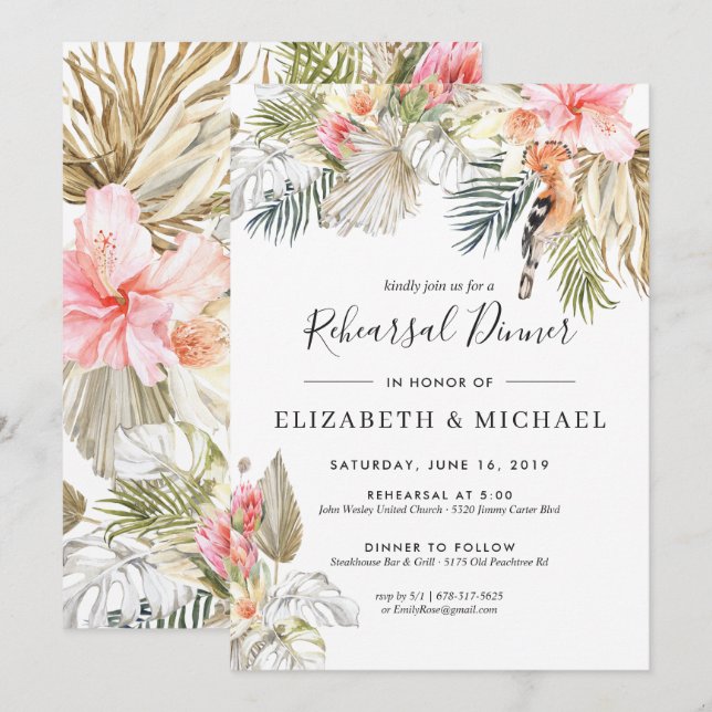 Invitación Cena encantada de ensayo de Safari africano (Anverso / Reverso)