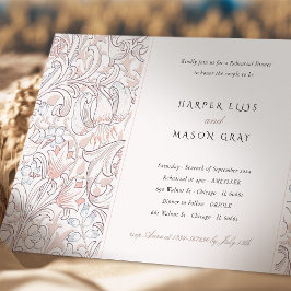 Invitación Cena ensayadora Golden Lily Elegant Morris