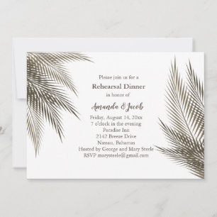 Invitación Cena escénica de Palm Leaves clásicas y naturales