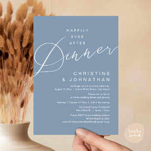 Invitación Cena Feliz Después de Para Siempre Boda Romántica