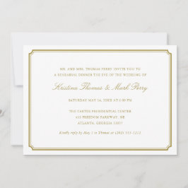 Invitación Cena formal de Boda de oro