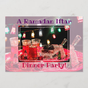 Invitación Cena Iftar en Ramadán Fiesta musulmana islámica