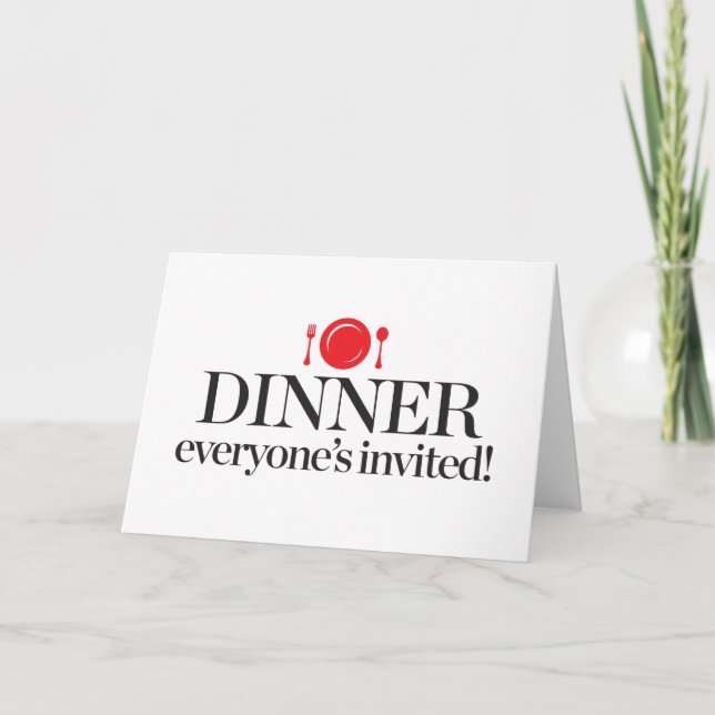 Invitación Cena invitada por todos (Anverso)