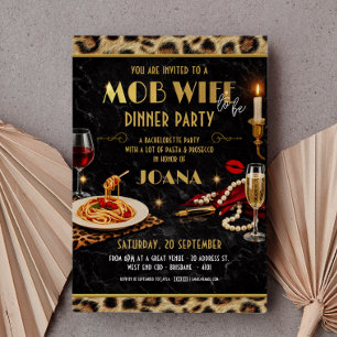 Invitación Cena Italiana Glam Esposa de la Mafia Fiesta de De