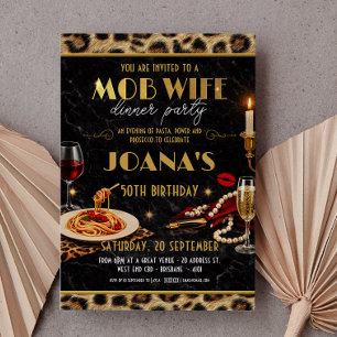Invitación Cena Italiana Glam Mafia Esposa Cumpleaños Fiesta 