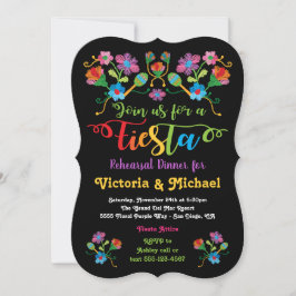 Invitación Cena mexicana de Fiesta con bordado