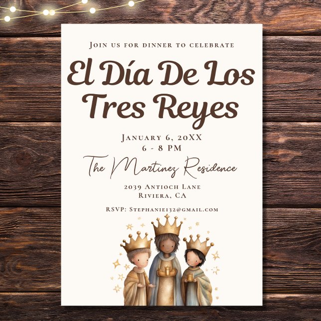 Invitación Cena mexicana El Día De Los Tres Reyes (Subido por el creador)