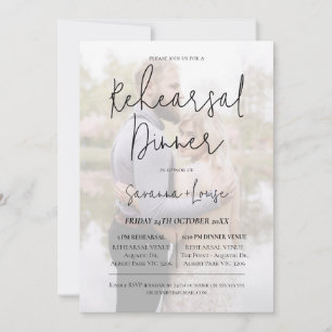 Invitación Cena Minimalista de foto moderna
