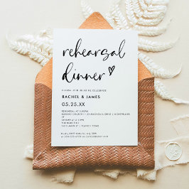 Invitación Cena moderna de Boho Boda
