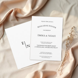 Invitación Cena moderna de ensayo Minimalista