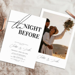 Invitación Cena moderna de fotos en blanco y negro