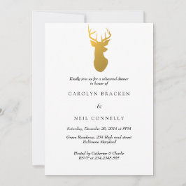 Invitación Cena moderna del ensayo de la asta con clase