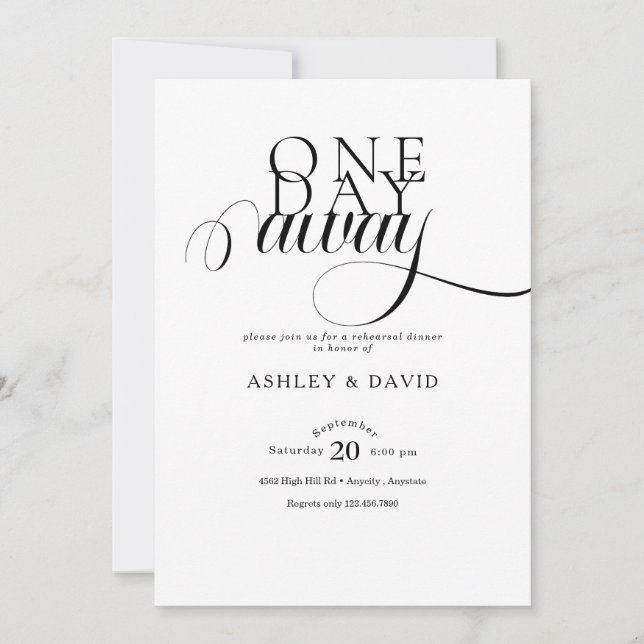 Invitación Cena moderna y elegante (Anverso)