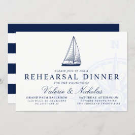 Invitación Cena Nautical Temática de velero