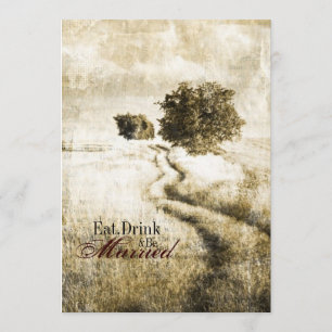 Invitación cena occidental del ensayo del boda de la