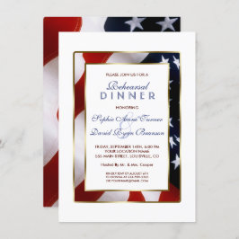 Invitación Cena Patriótica, elegante Bandera de los Estados U