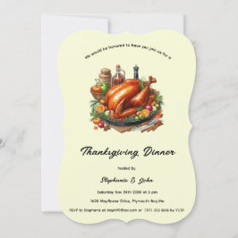 Invitación Cena personalizada de Acción de Gracias