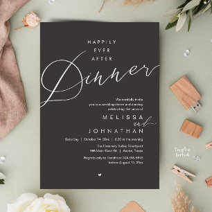 Invitación Cena Romántica de Boda Feliz para Siempre