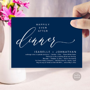 Invitación Cena Romántica de Boda Fugaz con Final Feliz