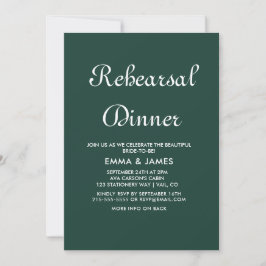 Invitación Cena romántica de caligrafía verde