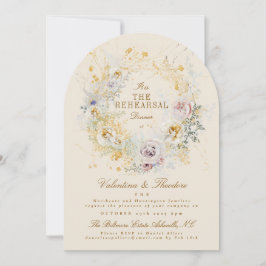 Invitación cena romántica de ensayo romántico de guirnalda do